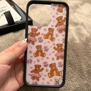 Wildflowers iPhone 15 Pro Max Case - Pink Teddy Bear Ballet